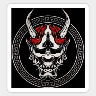 Demon Mask Samurai Japan Sticker